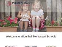Tablet Screenshot of mildenhallmontessori.com